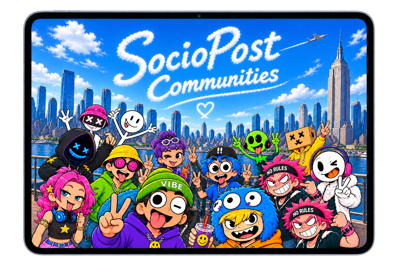 SocioPost tablet preview